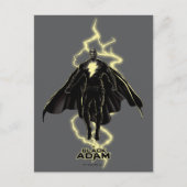 Black Adam Lightning Silhouette Graphic Briefkaart (Voorkant)