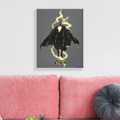Black Adam Lightning Silhouette Graphic Canvas Afdruk (Insitu (Woonkamer))