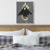 Black Adam Lightning Silhouette Graphic Canvas Afdruk (Insitu (Slaapkamer))