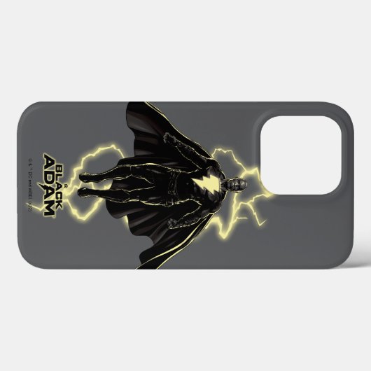 Black Adam Lightning Silhouette Graphic Case-Mate iPhone Case (Achterkant (horizontaal))
