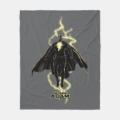 Black Adam Lightning Silhouette Graphic Fleece Deken (Voorkant)