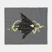 Black Adam Lightning Silhouette Graphic Fleece Deken (Voorkant (Horizontaal))