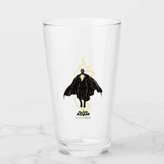 Black Adam Lightning Silhouette Graphic Glas (Voorkant)