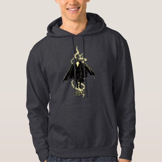 Black Adam Lightning Silhouette Graphic Hoodie (Voorkant)