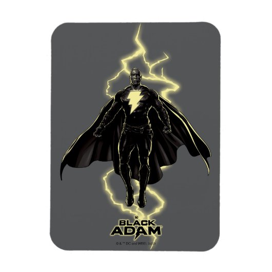 Black Adam Lightning Silhouette Graphic Magneet (Verticaal)