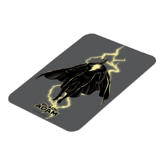 Black Adam Lightning Silhouette Graphic Magneet (Linkerzijde)