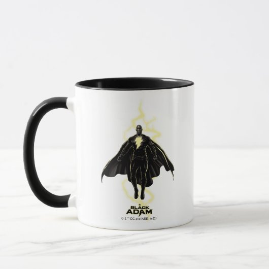 Black Adam Lightning Silhouette Graphic Mok (Links)