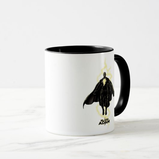 Black Adam Lightning Silhouette Graphic Mok (Voorkant rechts)