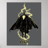 Black Adam Lightning Silhouette Graphic Poster (Voorkant)
