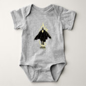 Black Adam Lightning Silhouette Graphic Romper (Voorkant)