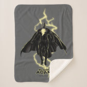 Black Adam Lightning Silhouette Graphic Sherpa Deken (Voorkant)
