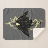 Black Adam Lightning Silhouette Graphic Sherpa Deken (Voorkant (horizontaal))