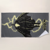 Black Adam Lightning Silhouette Graphic Strandlaken (Voorkant)