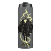 Black Adam Lightning Silhouette Graphic Thermosbeker (Voorkant)