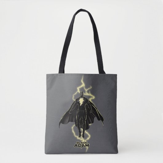 Black Adam Lightning Silhouette Graphic Tote Bag (Voorkant)