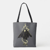 Black Adam Lightning Silhouette Graphic Tote Bag (Achterkant)