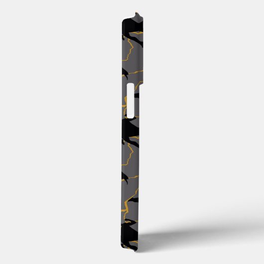 Black Adam Lightning Silhouette Pattern Case-Mate iPhone Case (Achterkant / Rechts)