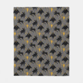 Black Adam Lightning Silhouette Pattern Fleece Deken (Voorkant)