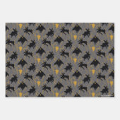 Black Adam Lightning Silhouette Pattern Inpakpapier Vel (Voorkant 3)