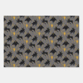 Black Adam Lightning Silhouette Pattern Inpakpapier Vel (Voorkant 2)