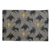 Black Adam Lightning Silhouette Pattern Kussensloop (Achterkant)