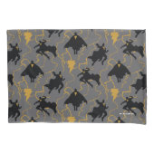 Black Adam Lightning Silhouette Pattern Kussensloop (Voorkant)