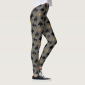 Black Adam Lightning Silhouette Pattern Leggings (Rechts)