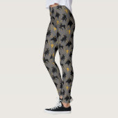 Black Adam Lightning Silhouette Pattern Leggings (Links)