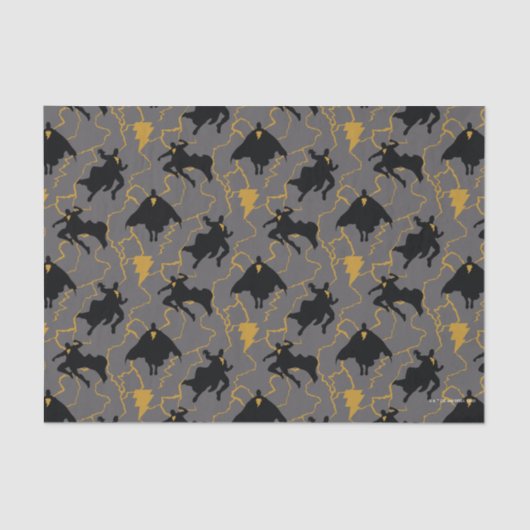 Black Adam Lightning Silhouette Pattern Tissuepapier (Voorkant)