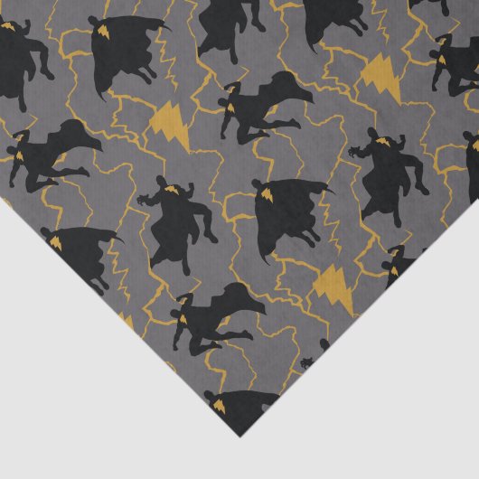 Black Adam Lightning Silhouette Pattern Tissuepapier (Detail)