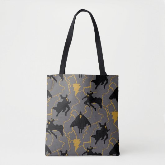 Black Adam Lightning Silhouette Pattern Tote Bag (Voorkant)