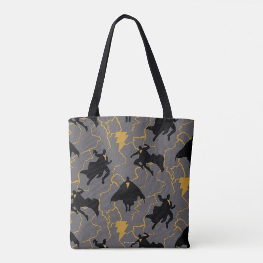 Black Adam Lightning Silhouette Pattern Tote Bag (Achterkant)