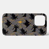 Black Adam Silhouet Patroon met Bliksem Case-Mate iPhone Case (Achterkant (horizontaal))