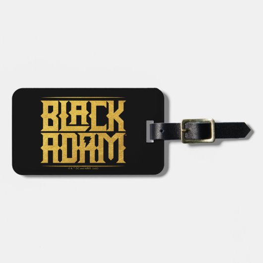 Black Adam Stacked Name Graphic Bagagelabel (Voorkant horizontaal)