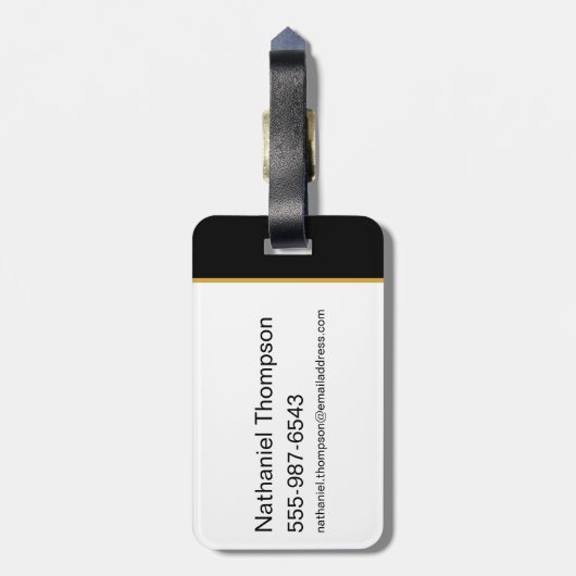 Black Adam Stacked Name Graphic Bagagelabel (Achterkant verticaal)