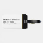 Black Adam Stacked Name Graphic Bagagelabel (Achterkant horizontaal)