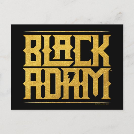 Black Adam Stacked Name Graphic Briefkaart (Voorkant)