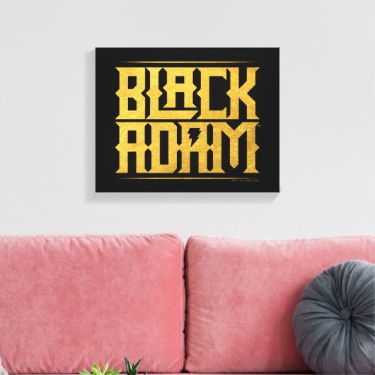 Black Adam Stacked Name Graphic Canvas Afdruk (Insitu (Woonkamer))