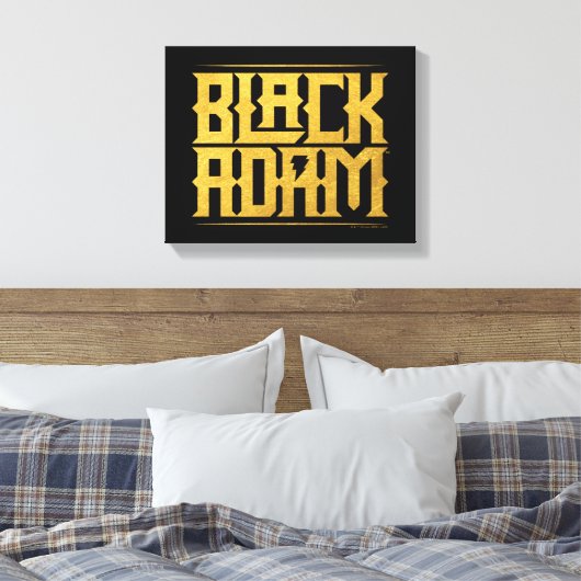 Black Adam Stacked Name Graphic Canvas Afdruk (Insitu (Slaapkamer))