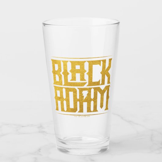 Black Adam Stacked Name Graphic Glas (Voorkant)