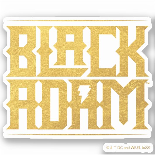 Black Adam Stacked Name Graphic Sticker (Voorkant)