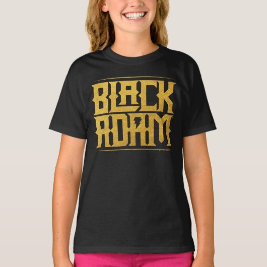 Black Adam Stacked Name Graphic T-shirt (Voorkant)