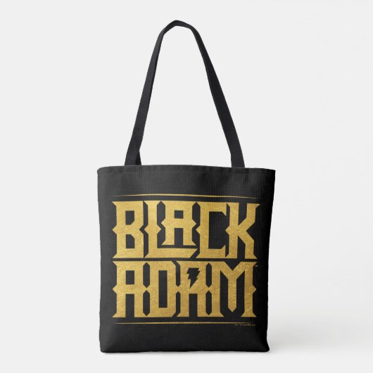 Black Adam Stacked Name Graphic Tote Bag (Achterkant)