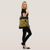 Black Adam Stacked Name Graphic Tote Bag (Op model)