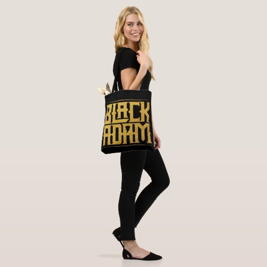 Black Adam Stacked Name Graphic Tote Bag (Op model)