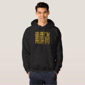 Black Adam Stapelde naam Grafisch Hoodie (Voorkant volledig)