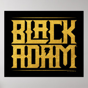 Black Adam Stapelde naam Grafisch Poster