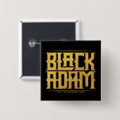 Black Adam Stapelde naam Grafisch Vierkante Button 5,1 Cm (Voorkant /achterkant)