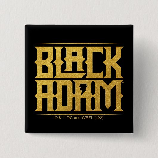 Black Adam Stapelde naam Grafisch Vierkante Button 5,1 Cm (Voorkant)