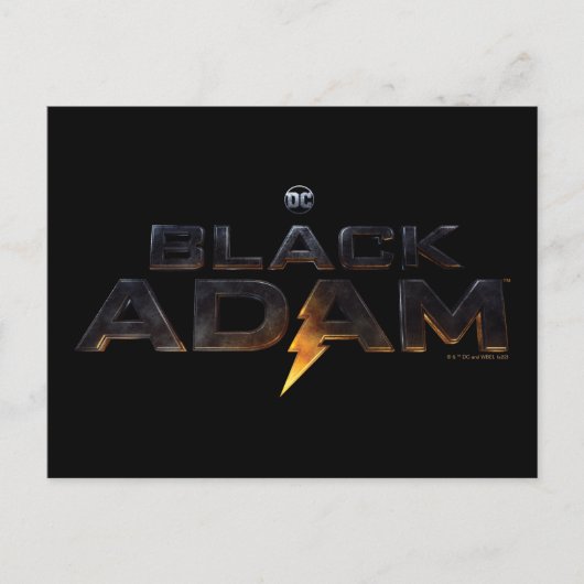 Black Adam Theatrical Logo Briefkaart (Voorkant)